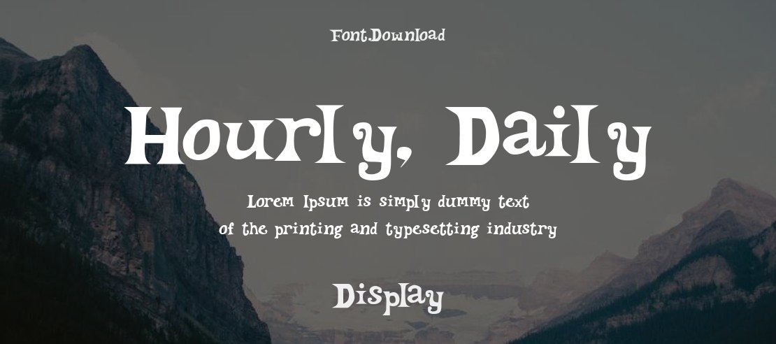 Hourly, Daily Font