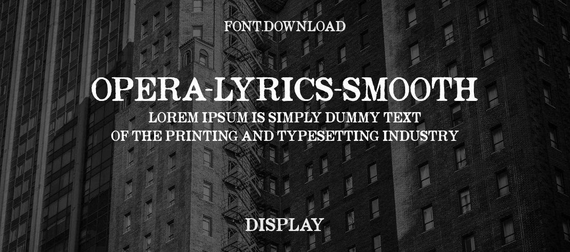 Opera-Lyrics-Smooth Font