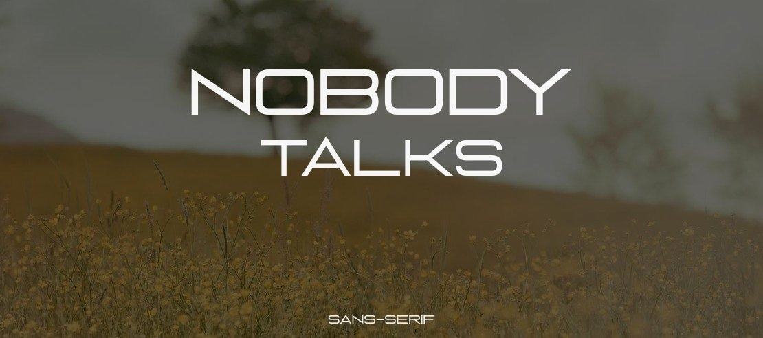 Nobody Talks Font