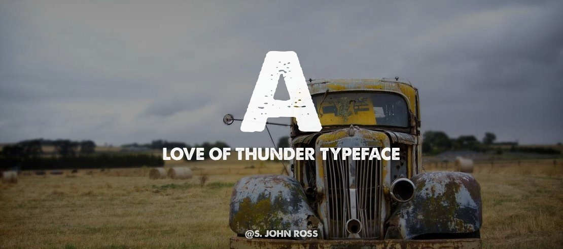 A Love of Thunder Font