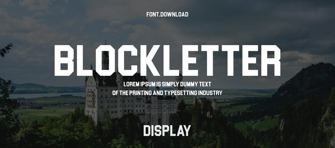 Blockletter Font