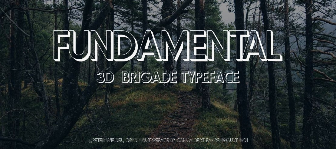 Fundamental 3D  Brigade Font Family