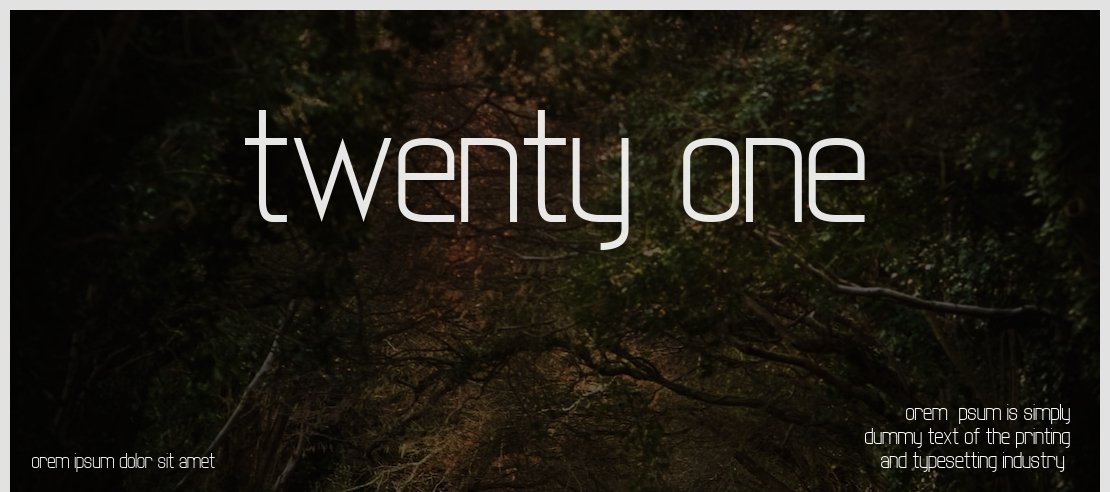 twenty-one Font