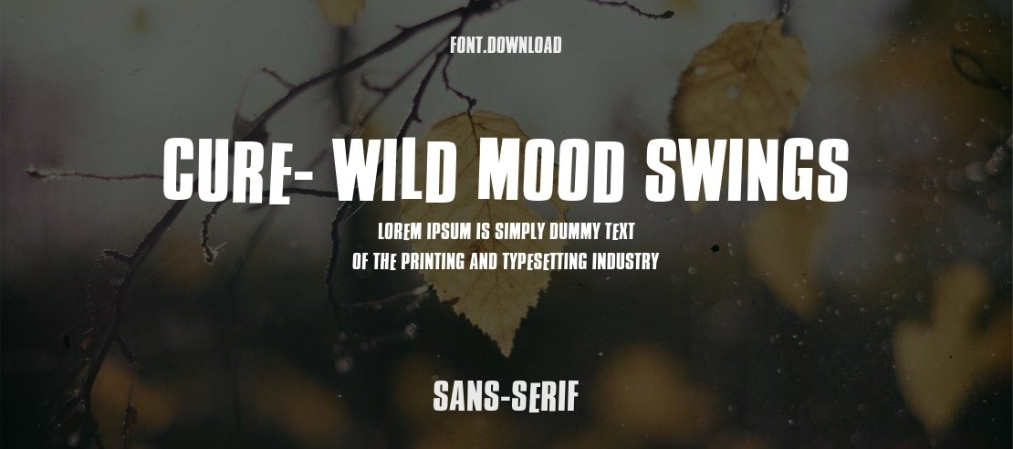 Cure- Wild Mood Swings Font