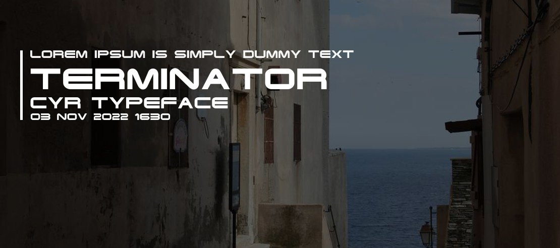 Terminator Cyr Font
