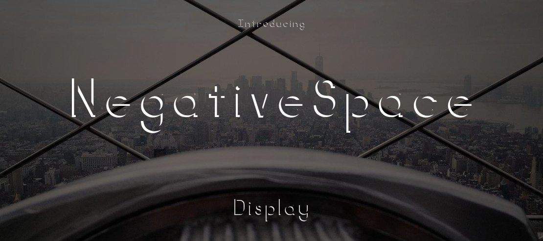 NegativeSpace Font