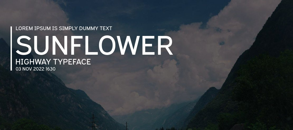Sunflower Highway Font