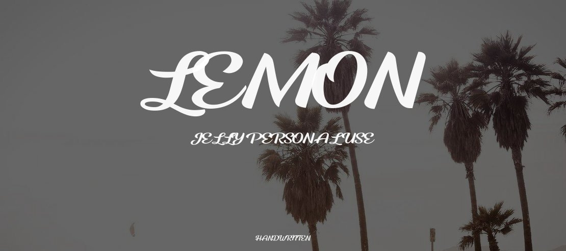 Lemon Jelly Personal Use Font