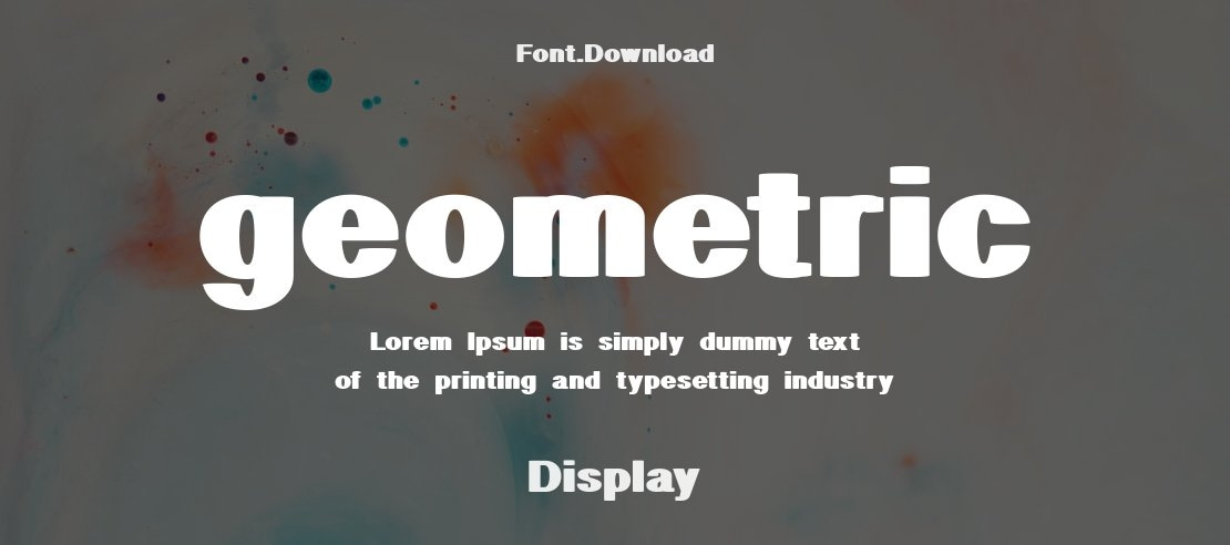 geometric Font