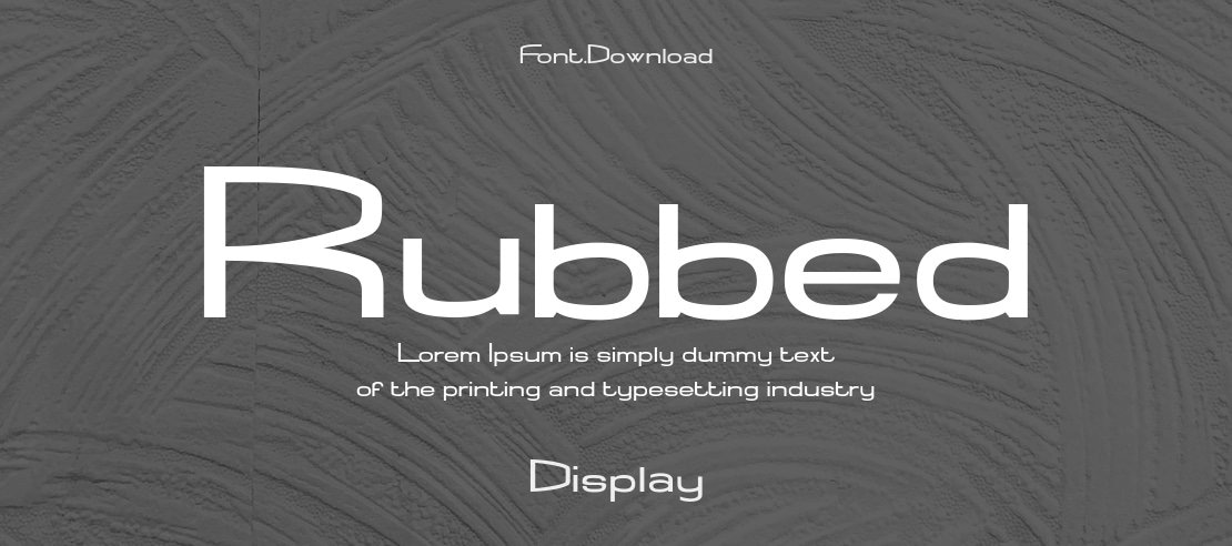 Rubbed Font