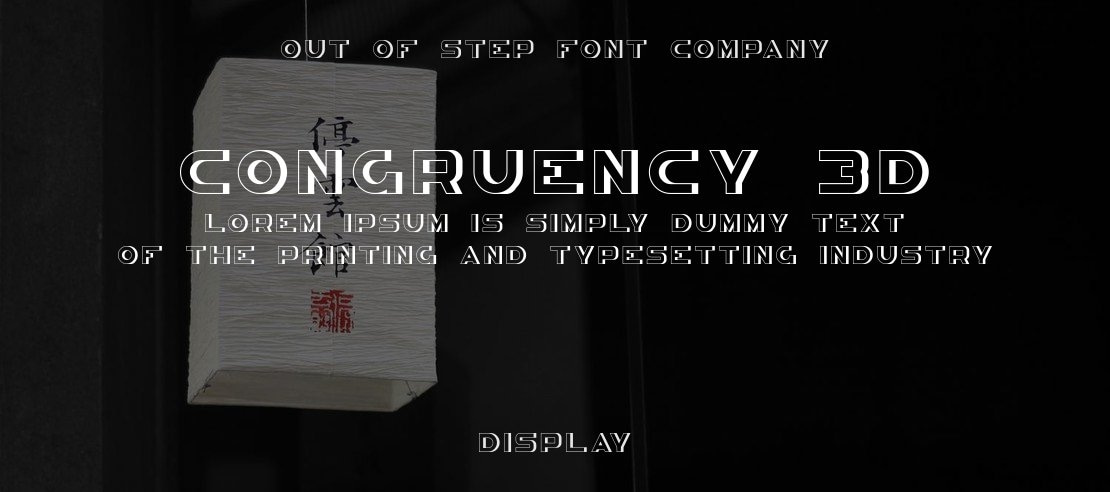 Congruency 3D Font