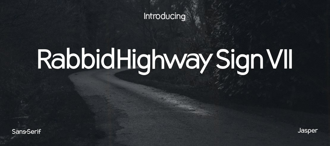 Rabbid Highway Sign VII Font