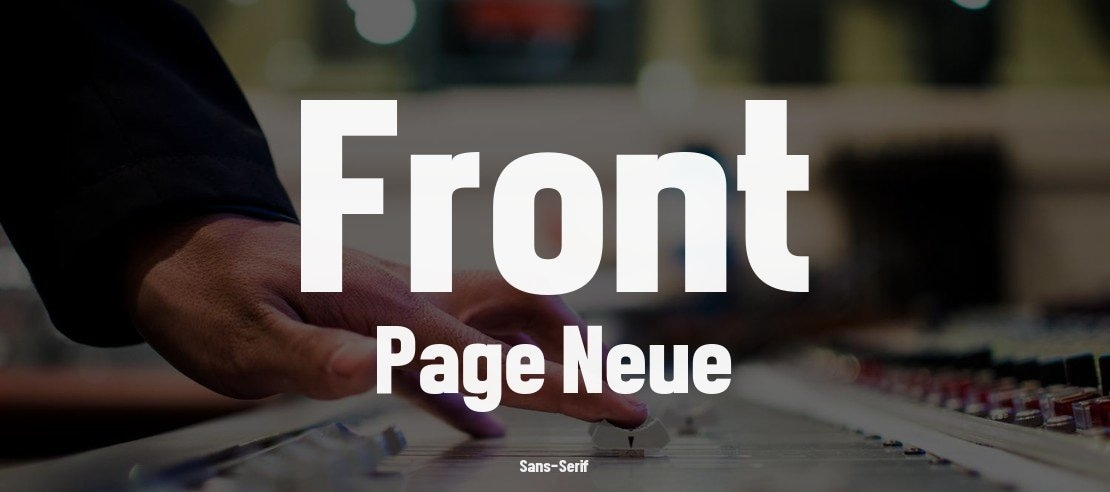 Front Page Neue Font