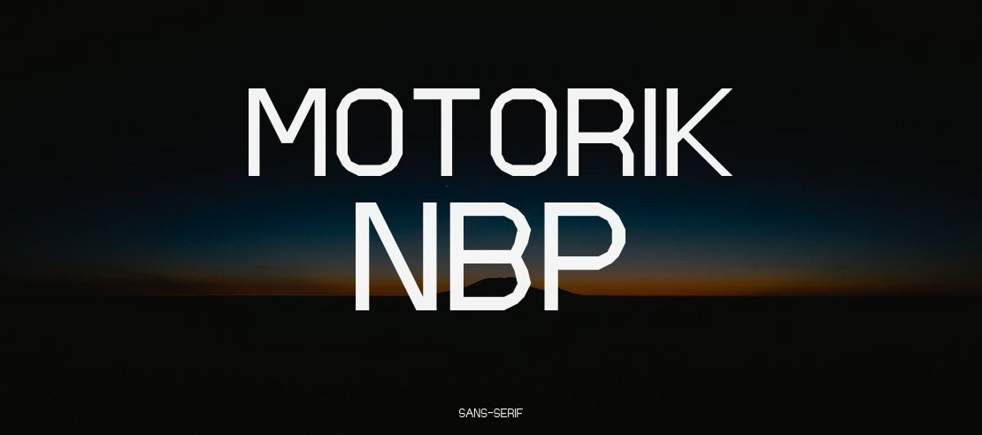 Motorik NBP Font