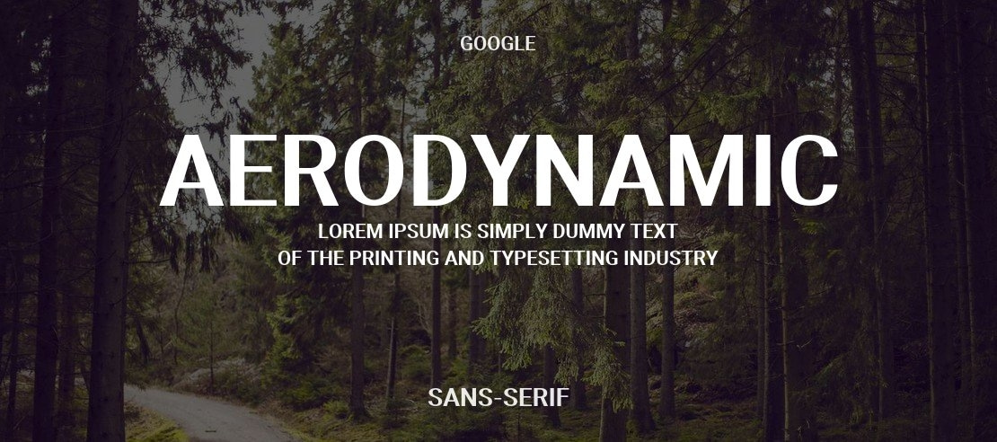 Aerodynamic Font Family