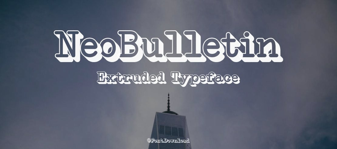 NeoBulletin Extruded Font