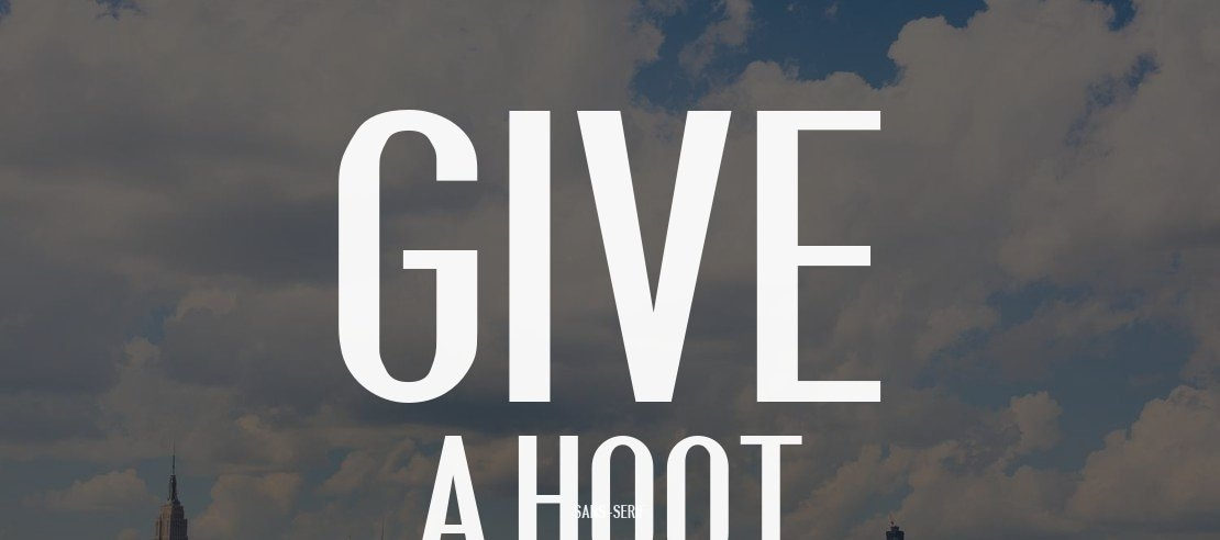 Give A Hoot Font Family