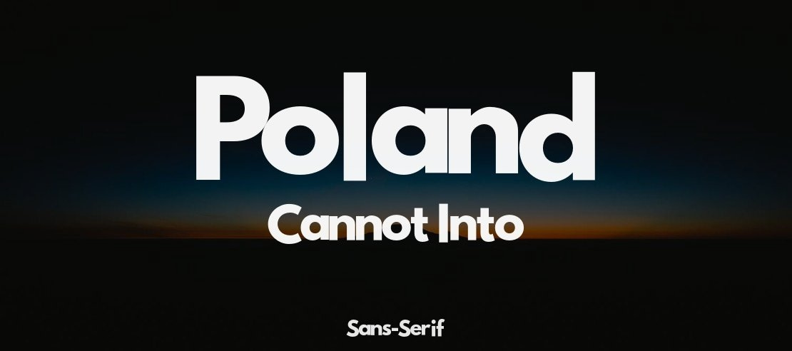 Poland Cannot Into Font Family