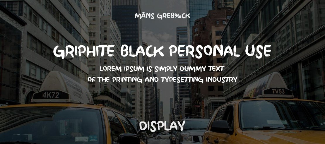 Griphite Black PERSONAL USE Font Family