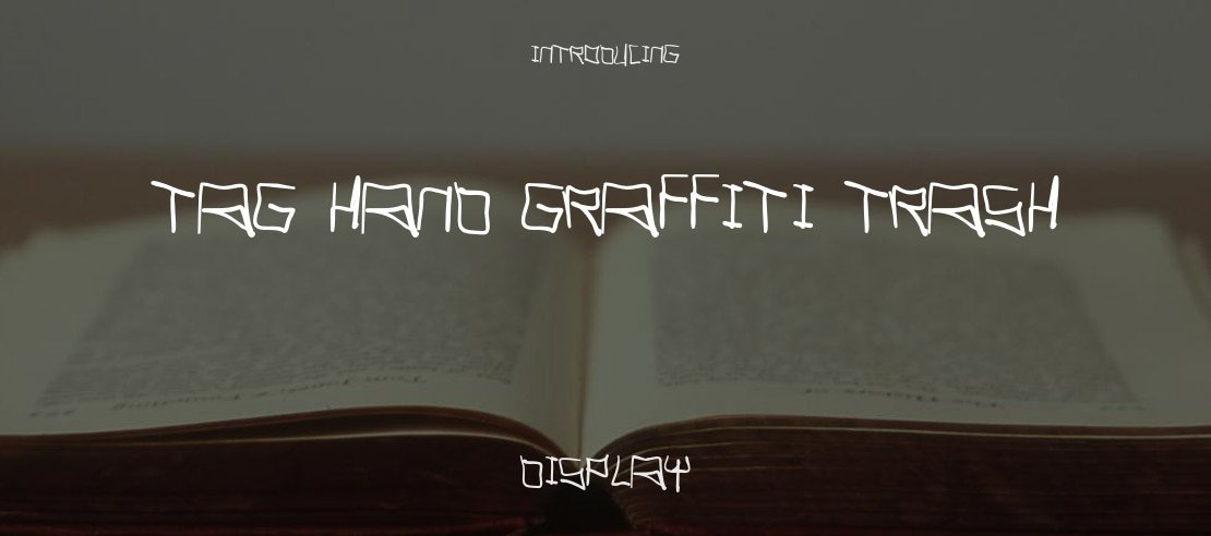 Tag Hand Graffiti Trash Font Family