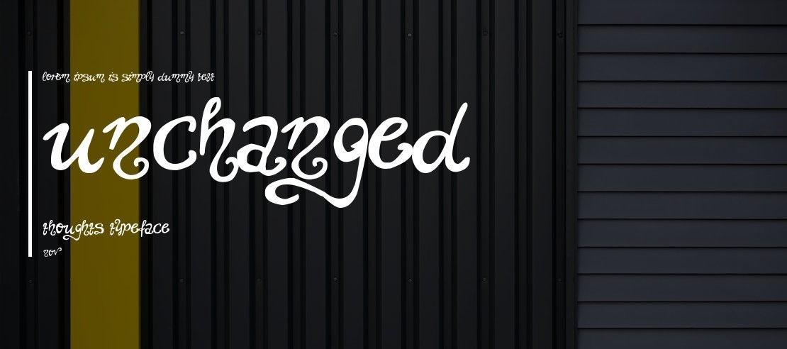 Unchanged Thoughts Font