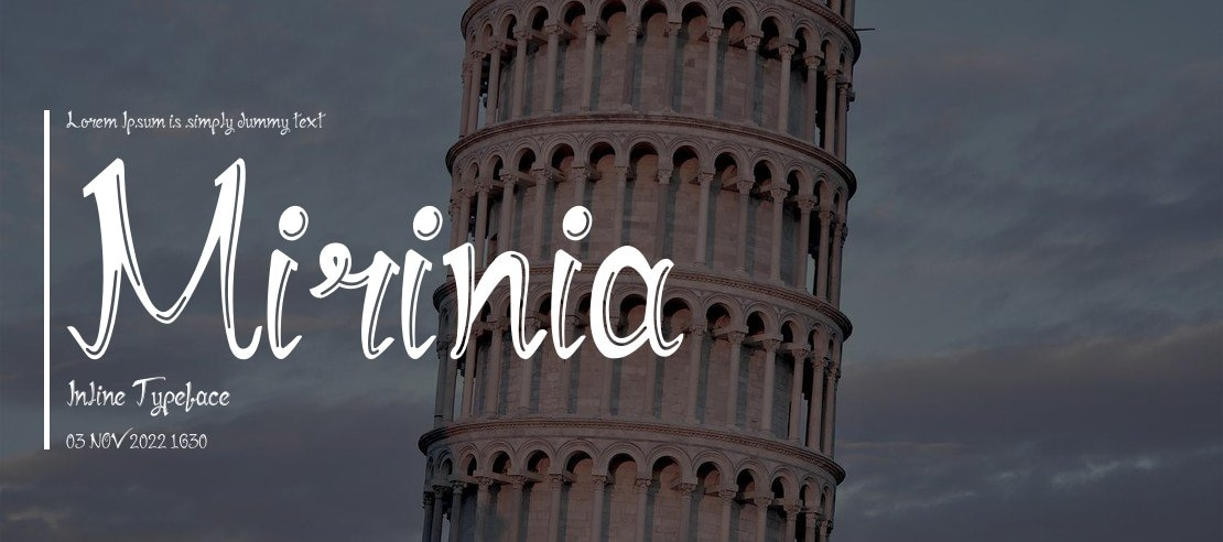 Mirinia Inline Font Family