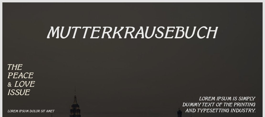 MutterKrauseBuch Font Family