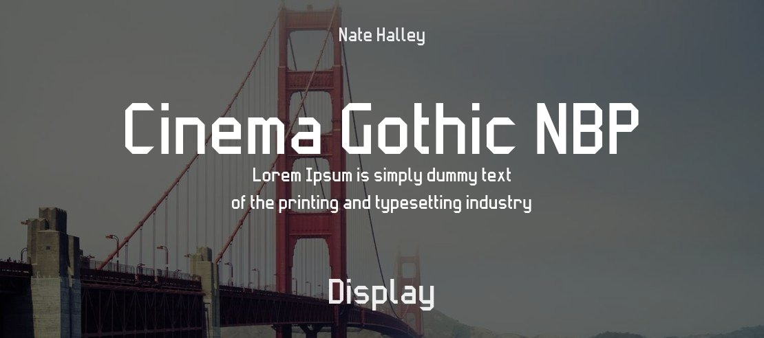 Cinema Gothic NBP Font Family