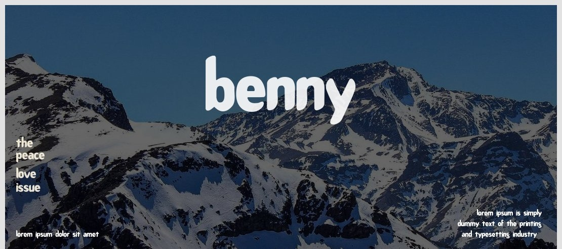 Benny Font Family