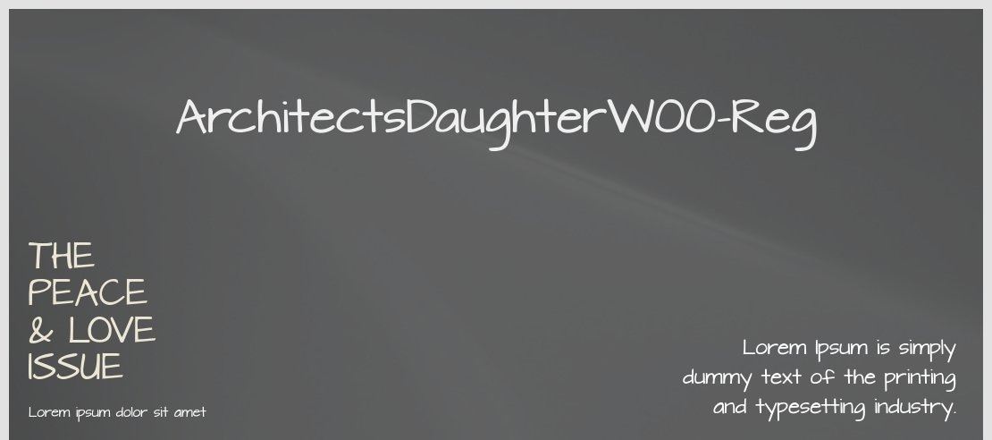 ArchitectsDaughterW00-Reg Font