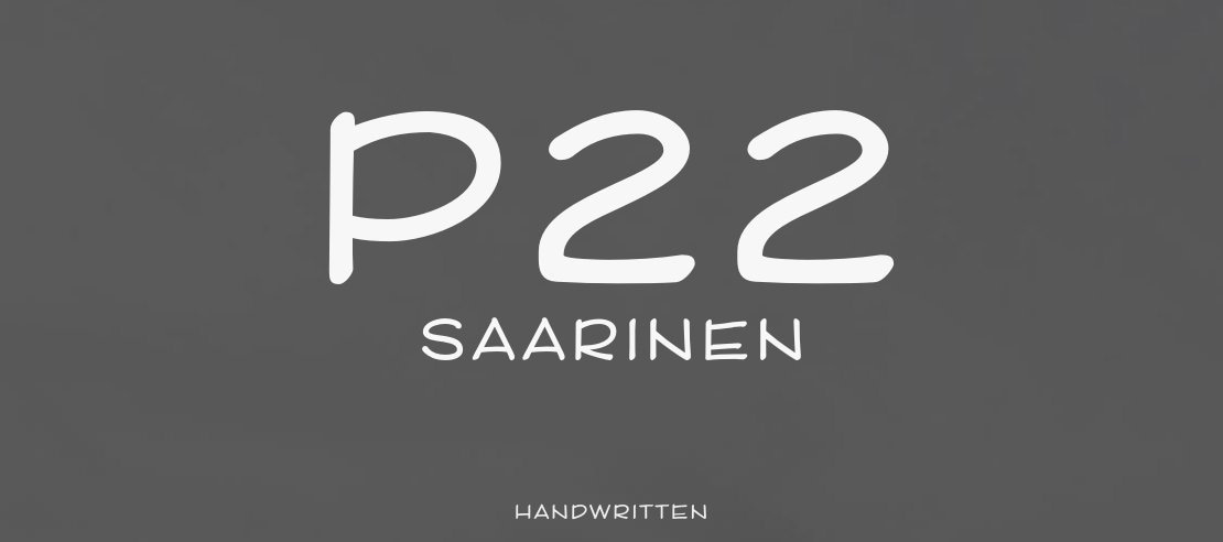 P22 Saarinen Font Family