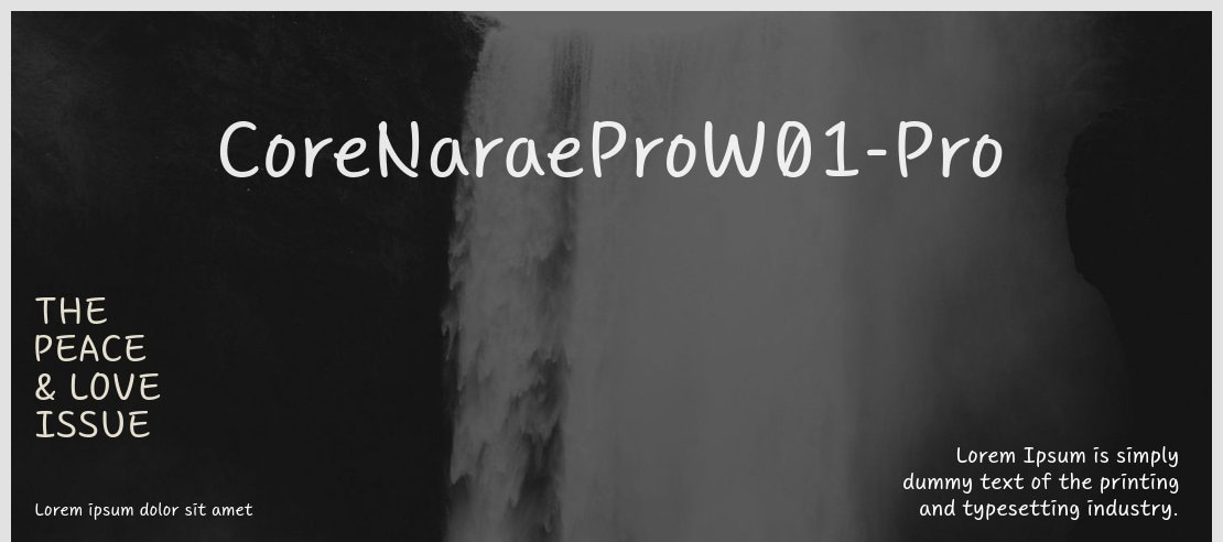 CoreNaraeProW01-Pro Font