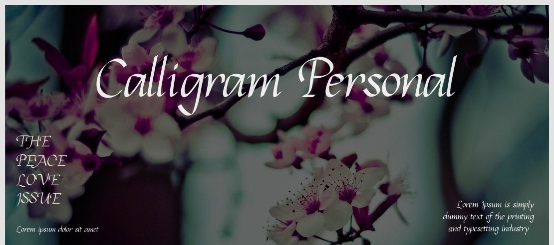 Calligram Personal Font