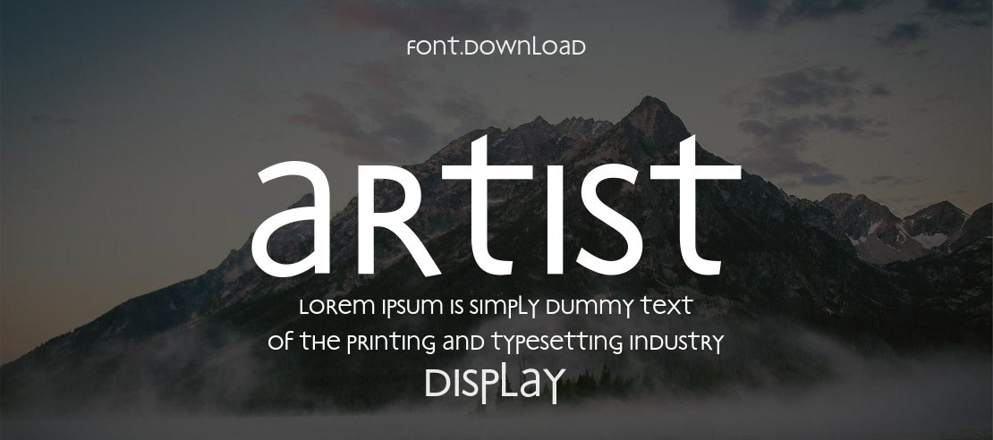 Artist Font Family