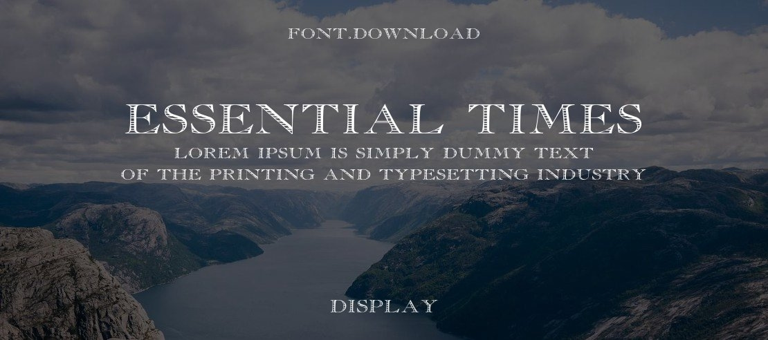 Essential Times Font