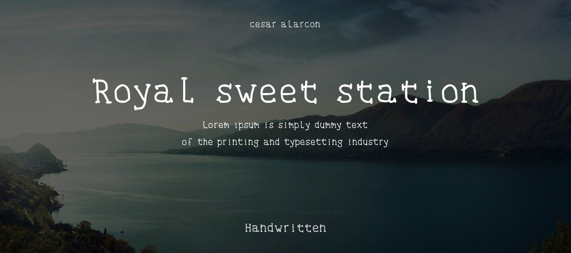 Royal sweet station Font