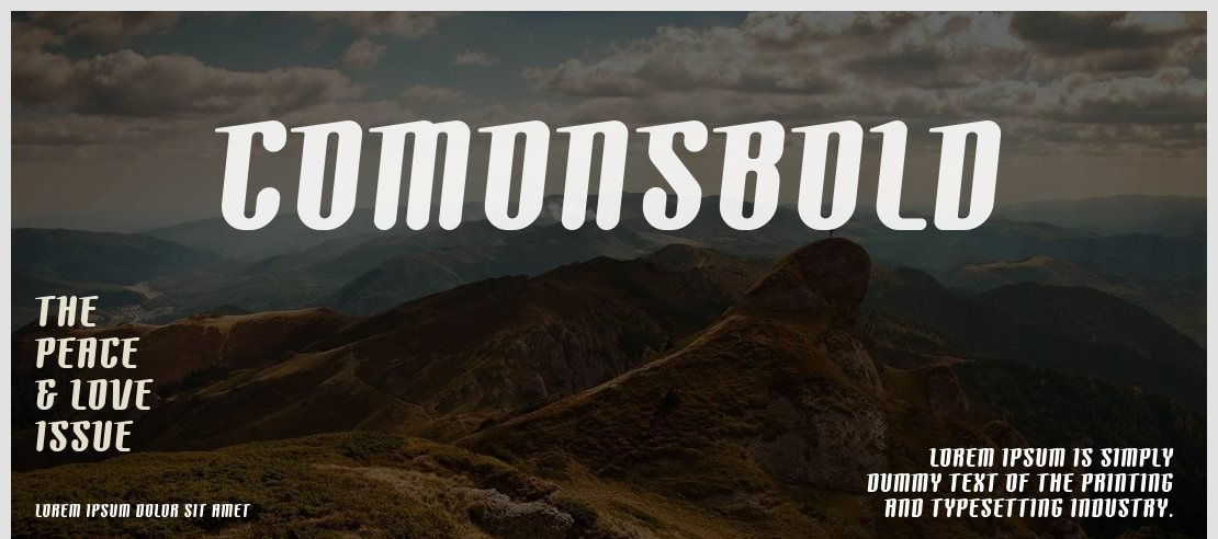 Comonsbold Font Family