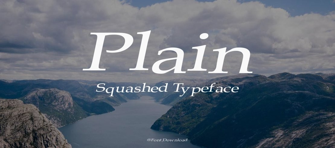 Plain Squashed Font