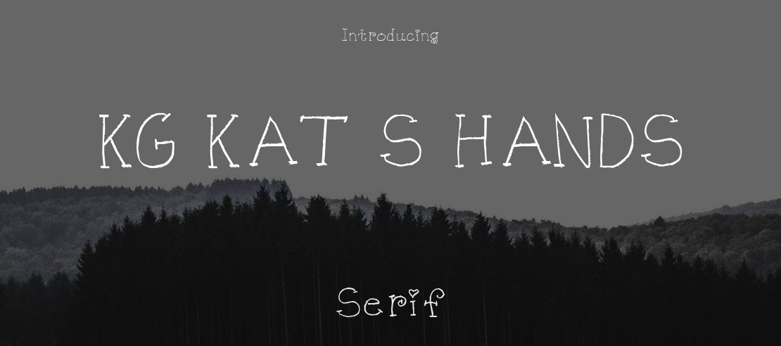 KG KAT'S HANDS Font