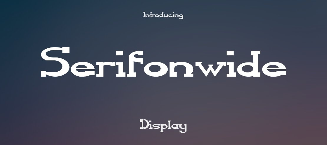 Serifonwide Font Family