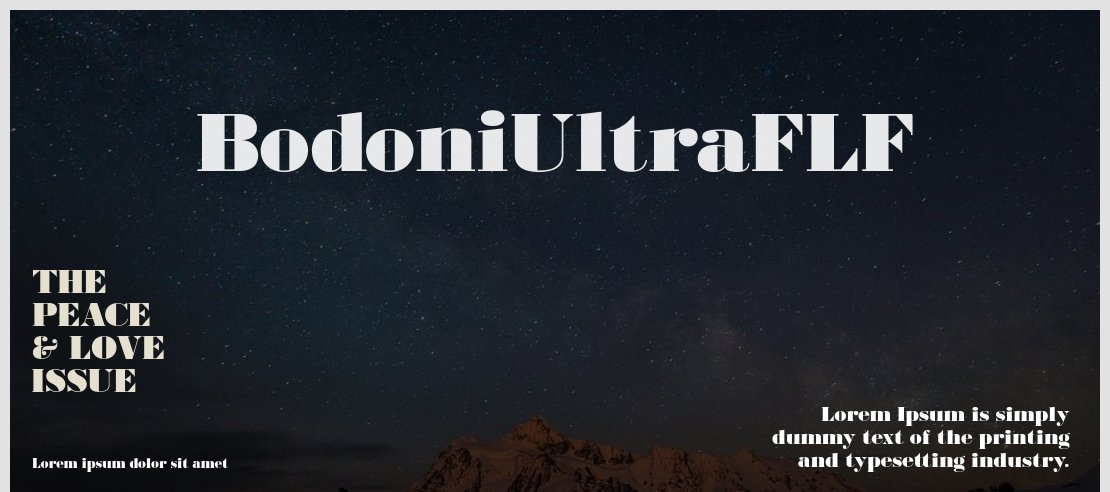 BodoniUltraFLF Font Family