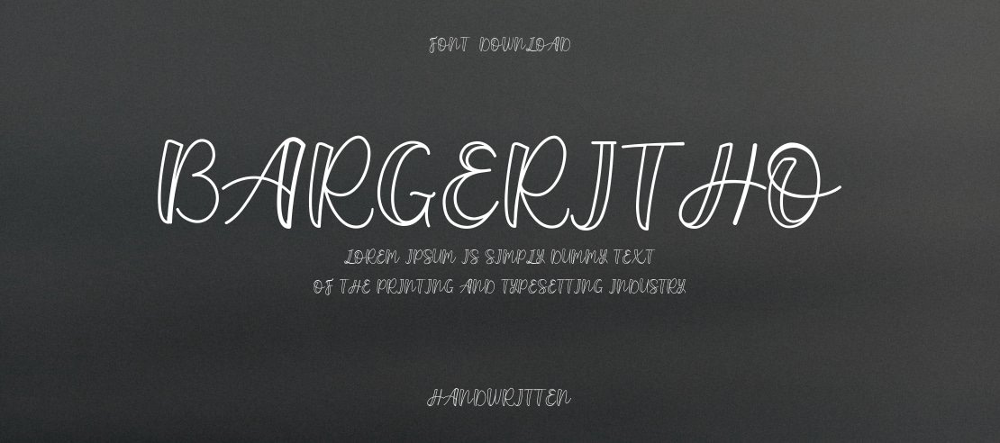 Bargeritho Font