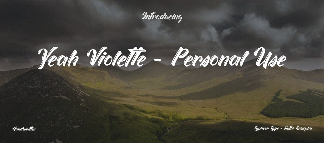 Yeah Violette - Personal Use Font