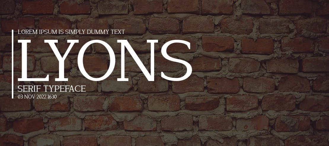 Lyons Serif Font Family