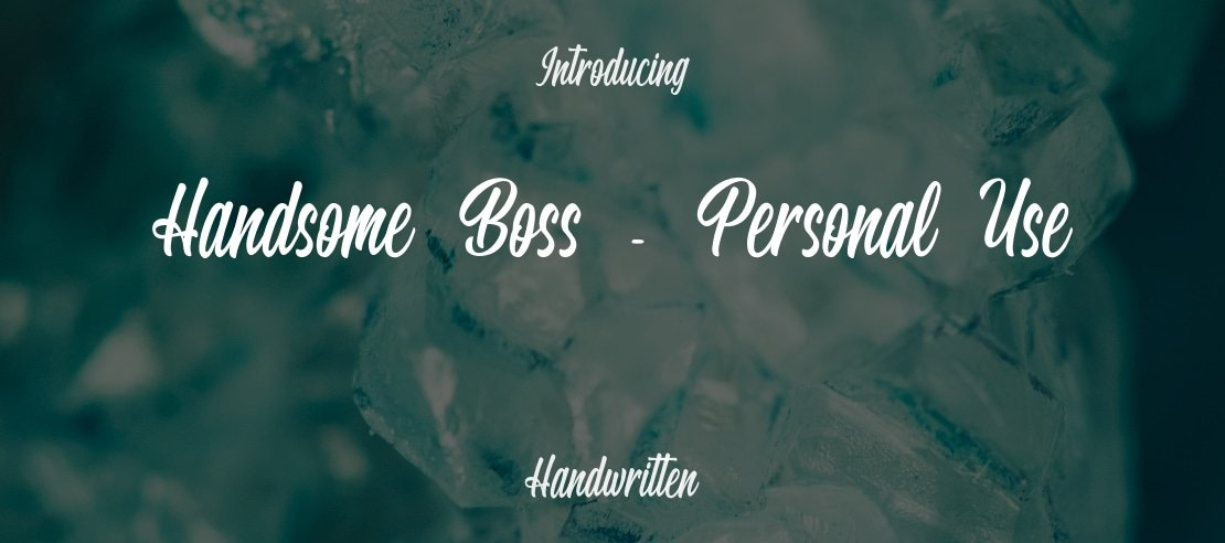 Handsome Boss - Personal Use Font