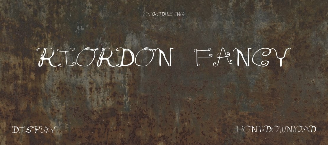 Riordon Fancy Font