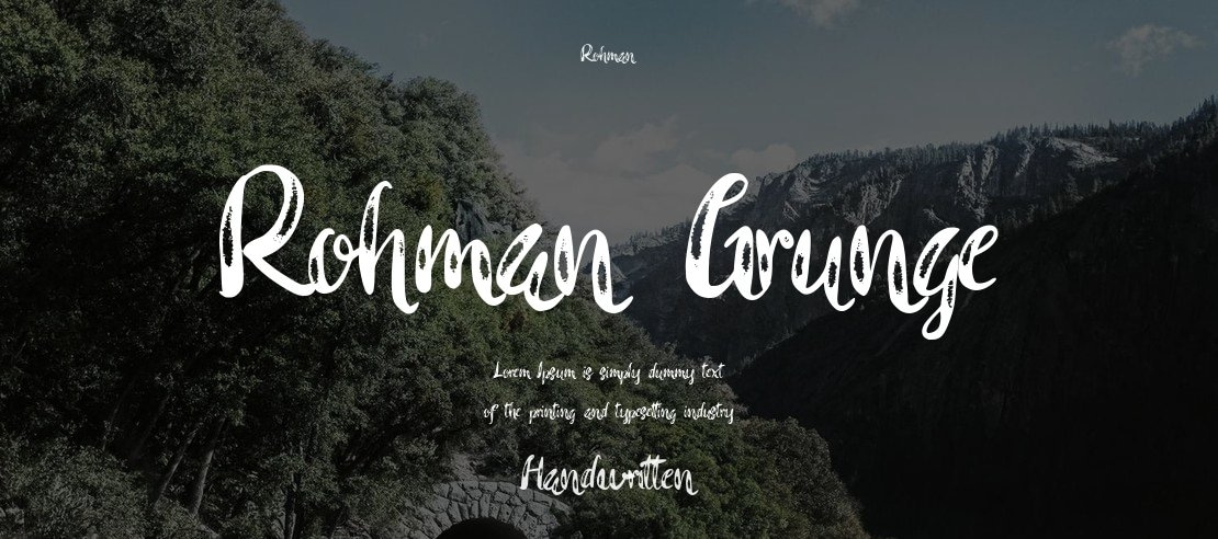 Rohman Grunge Font Family