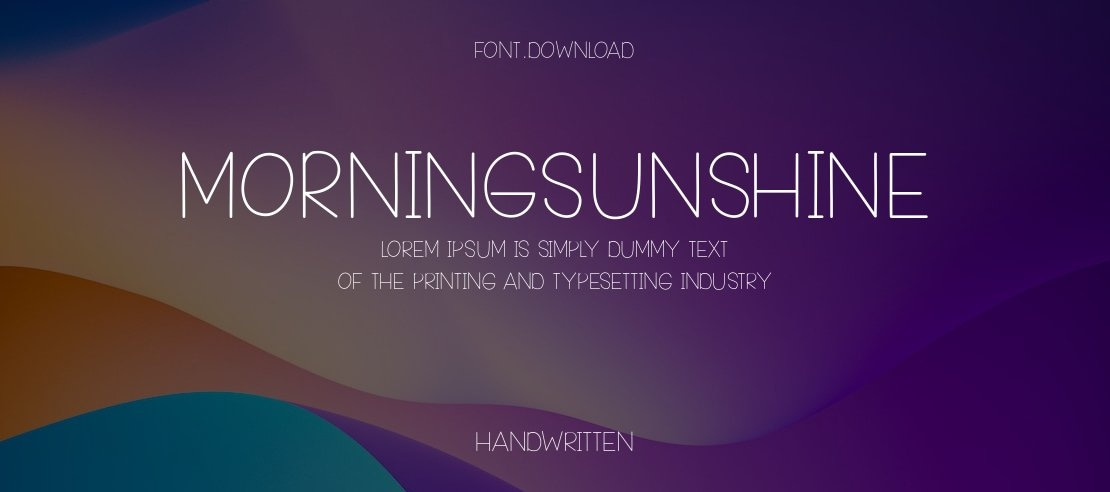 MorningSunshine Font