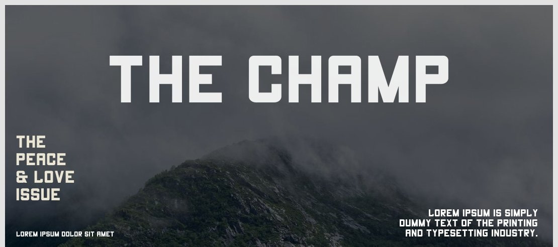 THE CHAMP Font Family