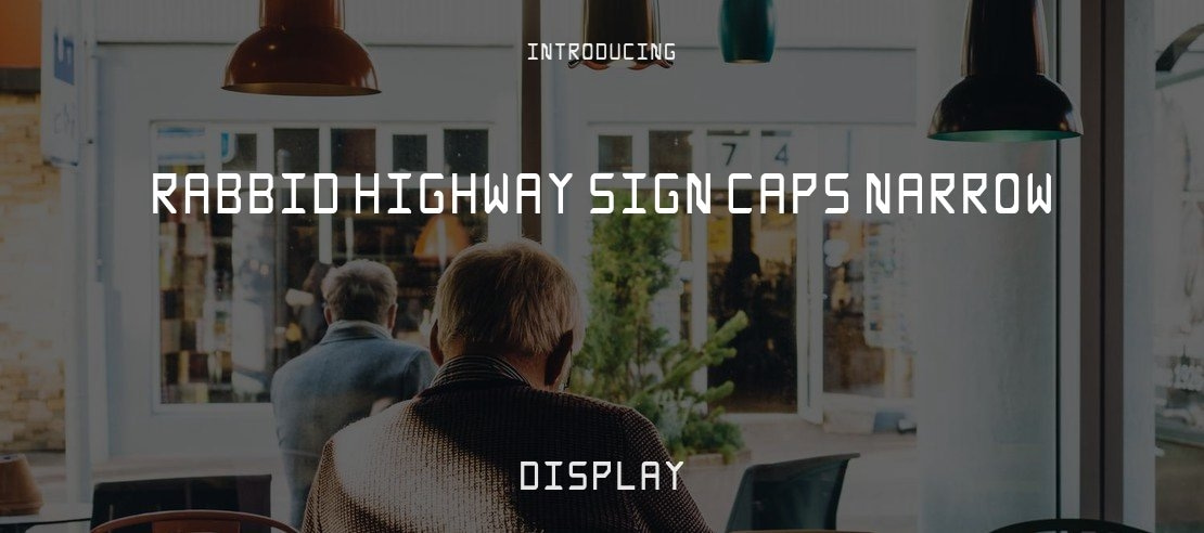 Rabbid Highway Sign Caps Narrow Font Family